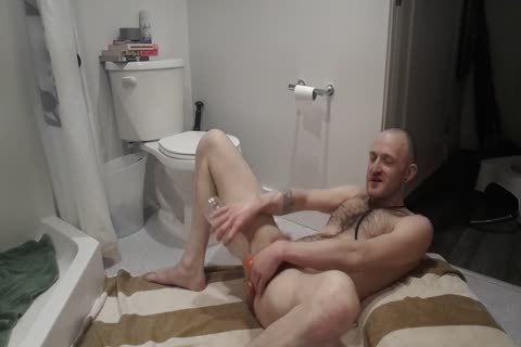 boy Takes Dildos In baths