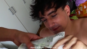 Czech Hunter: Brown hair twink bareback masturbating outdoors