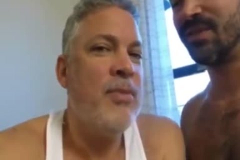 Muscle Bear Barebacking nailed By Two enormous weenie