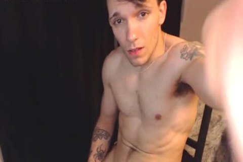 slim 24yo Canadian twink Jon Strokes His gigantic dong And sperm