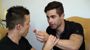 Icon Male: Nic Sahara next to Lucas Leon masturbating