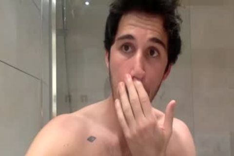 guy Touching His butthole And stroking