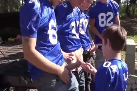 A homosexual Pack With big dongs. Outdoor homosexual group-sex