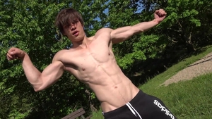 East Boys - Very cute muscled twink boy outdoors