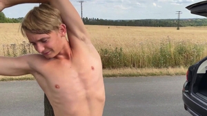 EastBoys: Too cute muscle straight dude POV massage in public